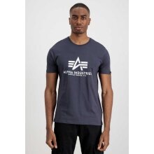 Alpha Industries Tshirt Basic (Baumwolle) navyblau Herren