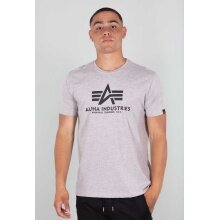 Alpha Industries Tshirt Basic (Baumwolle) hellbraun/schwarz Herren