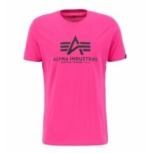 Alpha Industries Tshirt Basic (Baumwolle) magenta/schwarz Herren