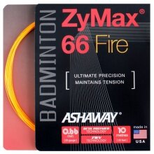 Ashaway Badmintonsaite Zymax 66 Fire orange 10m Set