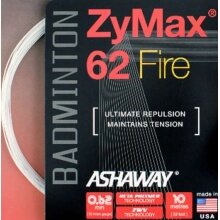 Ashaway Badmintonsaite Zymax 62 Fire weiss 10m Set