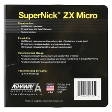 Besaitung mit Squashsaite Ashaway Super Nick ZX Micro 1.15 schwarz