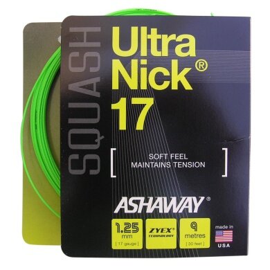 Ashaway Squashsaite UltraNick 17 grün 9m Set