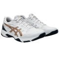 Asics Hallen-Indoorschuhe Gel Rocket 11 (multifunktional/Stabiltät) weiss/schwarz/gold Herren