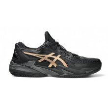Asics Tennisschuhe Gel Court Novak FF 3 Night Energy Clay/Sandplatz/Stabilität 2025 schwarz/gold Herren