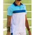 Australian Tennis-Polo Ace Stripes #20 weiss/hellblau Herren