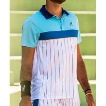 Australian Tennis-Polo Ace Stripes #20 weiss/hellblau Herren