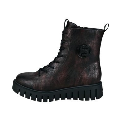 Bagatt Stiefel D31-AO135-5900 (mit seitlichen Reissverschluss) schwarz/dunkelrot Damen