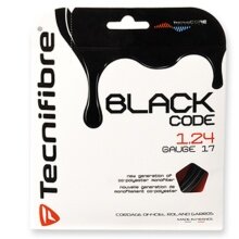 Besaitung mit Tennissaite Tecnifibre Black Code (Haltbarkeit+Kontrolle) schwarz