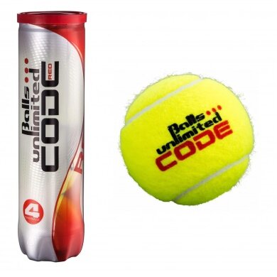 Balls Unlimited Tennisbälle Code Red gelb Dose 4er