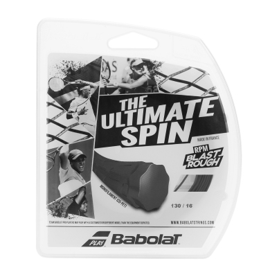 Besaitung mit Tennissaite Babolat RPM Rough (Haltbarkeit+Spin) dunkelgrau