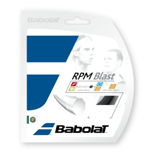 Besaitung mit Tennissaite RPM Blast (Haltbarkeit+Kontrolle) schwarz