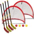 Bandito Funhockey-Set Maxi (Floorball) Pop Up Tor (4x schläger, 4x Bälle, 2x Tor Maxi)