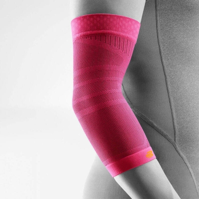 Bauerfeind Ellenbogenbandage Compression Elbow Support (nahtloses Kompressionsgestrick) pink 1er