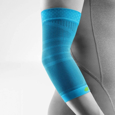 Bauerfeind Ellenbogenbandage Compression Elbow Support (nahtloses Kompressionsgestrick) hellblau 1er