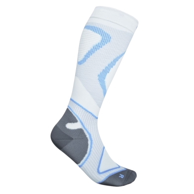 Bauerfeind Kompressionssocke Run Performance Compression weiss/blau Herren - 1 Paar