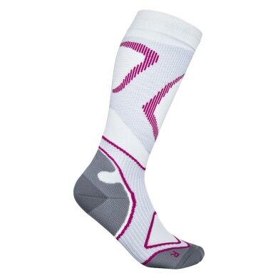 Bauerfeind Kompressionssocke Run Performance Compression weiss/pink Damen - 1 Paar