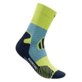 Bauerfeind Sportsocke Trail Run Mid Cut (Kompressionssocke) lemongelb/blau Herren - 1 Paar