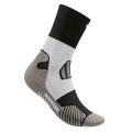 Bauerfeind Sportsocke Trail Run Mid Cut (Kompressionssocke) schwarz/weiss/grau Herren - 1 Paar