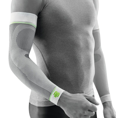 Bauerfeind Armbandage Sports Compression Arm Sleeves Short (leicht, komfortabel) weiss - 2 Stück