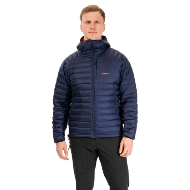 Bergans Daunenjacke Vaagaa Light Down Hood (windabweisend) navyblau/orange Herren