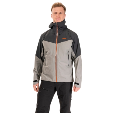 Bergans Wanderjacke Rabot Alpine 3L Shell (Hardshelljacke, wasserdicht, winddicht) grau/hellgrau Herren