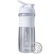 BlenderBottle Trinkflasche Sportmixer Grip 820ml transparent/weiss
