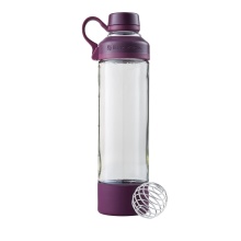 BlenderBottle Trinkflasche Mantra Glas (ClearSip-Trinköffnung aus Glas und mit Schraubverschluss) 600ml violett