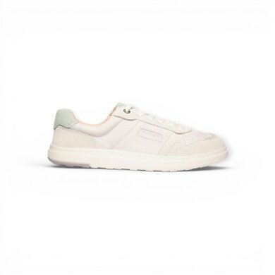 Blusun Barfussschuhe Sneaker BLSN-600+W (Glattleder/Veloursleder) weiss/grün Damen