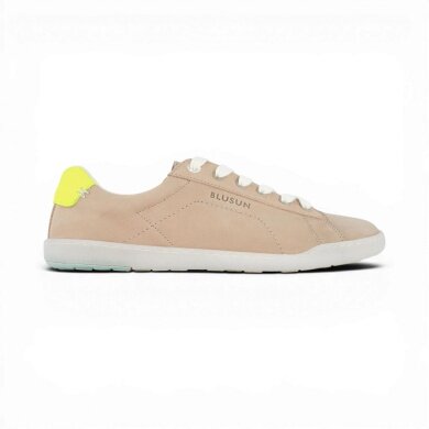 Blusun Barfussschuhe Sneaker BLSN-100W (Nubukleder/Veloursleder) beige/neon Damen