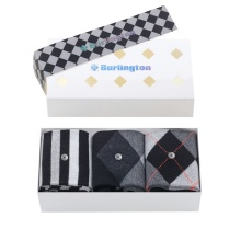 Burlington Tagessocke Basic 3-Pack Geschenkbox schwarz/grau Herren - 3 Paar