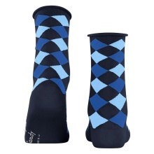 Burlington Tagessocke Sandy (Baumwolle, Argyle-Muster) marineblau Damen - 1 Paar