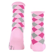 Burlington Tagessocke Sandy (Baumwolle, Argyle-Muster) rosa Damen - 1 Paar