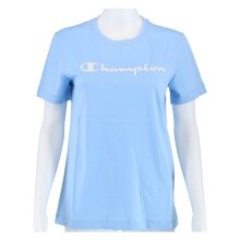 Champion Shirt (Baumwolle) Big Logo-Print hellblau Damen