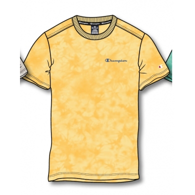 Champion Tshirt (Baumwolle) Batik-Optik gelb Herren