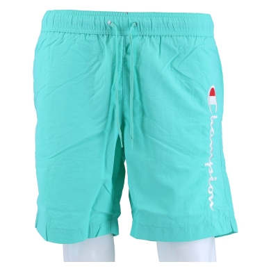 Champion Freizeithose (mit Innennetz) Short mit Logo-Schriftzug türkis Herren