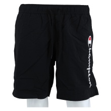 Champion Freizeithose (mit Innennetz) Short mit Logo-Schriftzug schwarz Herren