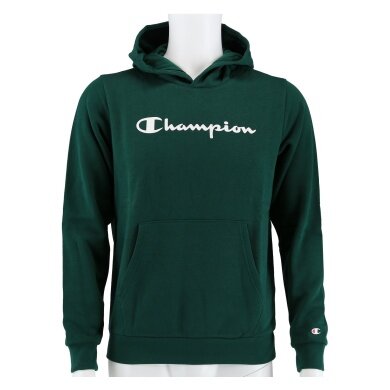 Champion Kapuzenpullover Hoodie Big Logo Print (gefüttert) waldgrün Kinder