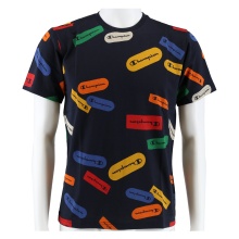 Champion Freizeit Tshirt (Baumwolle) Allover Logo-Print 2022 navyblau Jungen/Boys