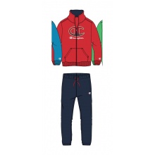 Champion Trainingsanzug Logo (Jacke&Hose aus Baumwolle) 2022 rot/navyblau Jungen