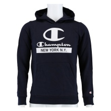 Champion Kapuzenpullover (Fleece Baumwoll-Hoodie) mit New York-Logo navyblau Jungen
