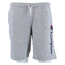 Champion Freizeithose (Baumwolle) Bermuda mit Logo-Schriftzug kurz hellgrau Jungen
