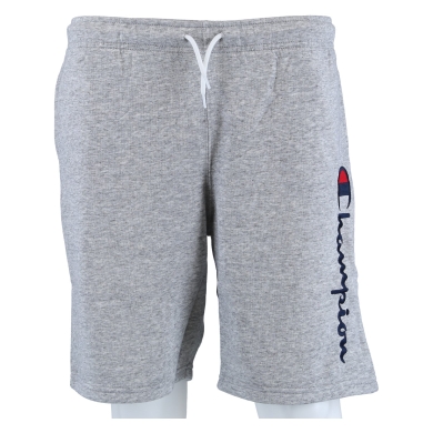 Champion Freizeithose (Baumwolle) Bermuda mit Logo-Schriftzug kurz hellgrau Jungen
