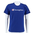 Champion Freizeit-Tshirt (Baumwolle) Crew mit Logo-Schriftzug royalblau Kinder
