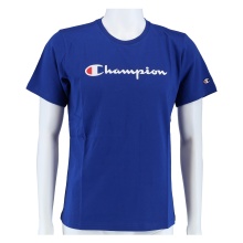Champion Freizeit-Tshirt (Baumwolle) Crew mit Logo-Schriftzug 2024 royalblau Kinder