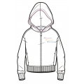 Champion Kapuzenpullover Hoodie Fullzip (Baumwolle) weiss Mädchen