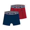 Champion Boxershort (Baumwolle) Unterwäsche mit blauem Bund navyblau/rot Herren - 2er Pack