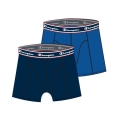 Champion Boxershort (Baumwolle) Unterwäsche mit blauem Bund navyblau/royalblau Herren - 2er Pack