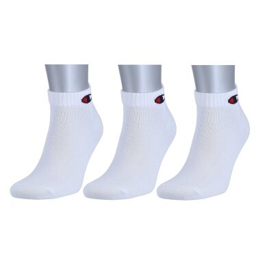Champion Tennissocken (Baumwolle) Quarter C Logo-Print weiss Herren - 3 Paar