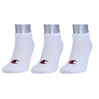 Champion Tennissocken (Baumwolle) Sneaker Schriftzug-Print weiss Herren - 3 Paar